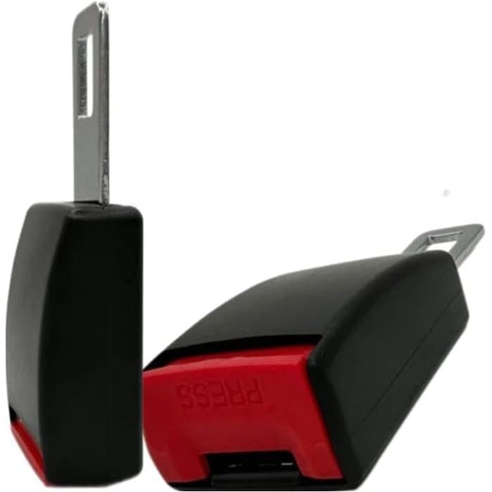 Einesin 4.7Inch Seat Belt Extender, 2 Packs Car Seatbelt Extension, Car Seat Belt Buckle for Seat Belt Extension,Seat Belt Buckle Alert Muffler, Seat Belt Clip Extender Fits Most Cars(Black)