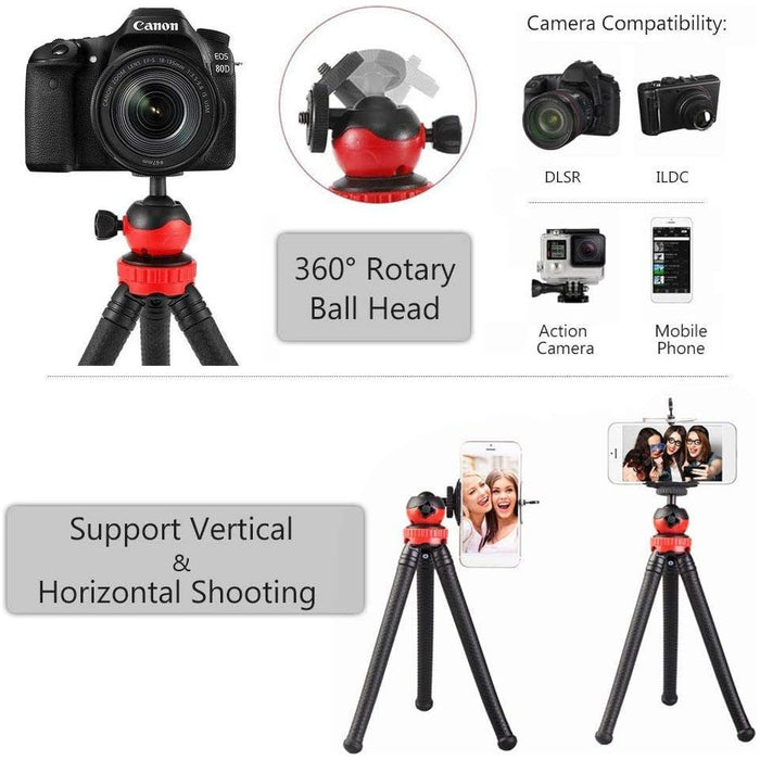 Flexible Tripod for iPhone & Cameras (Camera not include)