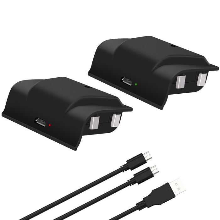 Rechargeable Battery Pack for Xbox One Controllers – 2 x 1200mAh Ni-MH Batteries with LED Charging Indicator