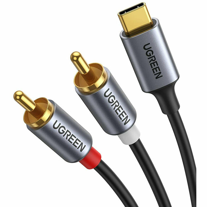 UGREEN Gold Plated USB Type C to 2RCA Audio Auxiliary Stereo Y Splitter Cable