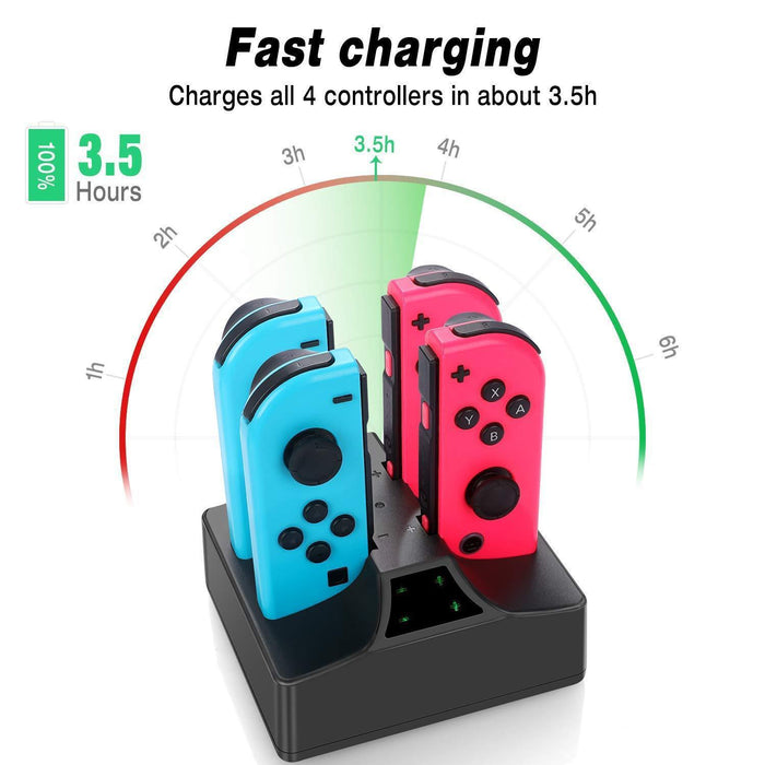 4 in 1 Charging Dock with Type C Cable for Nintendo Switch Joy-Cons Controller-Nintendo Switch Power Cords & Charging Stations-SAMA-brands-world.ca