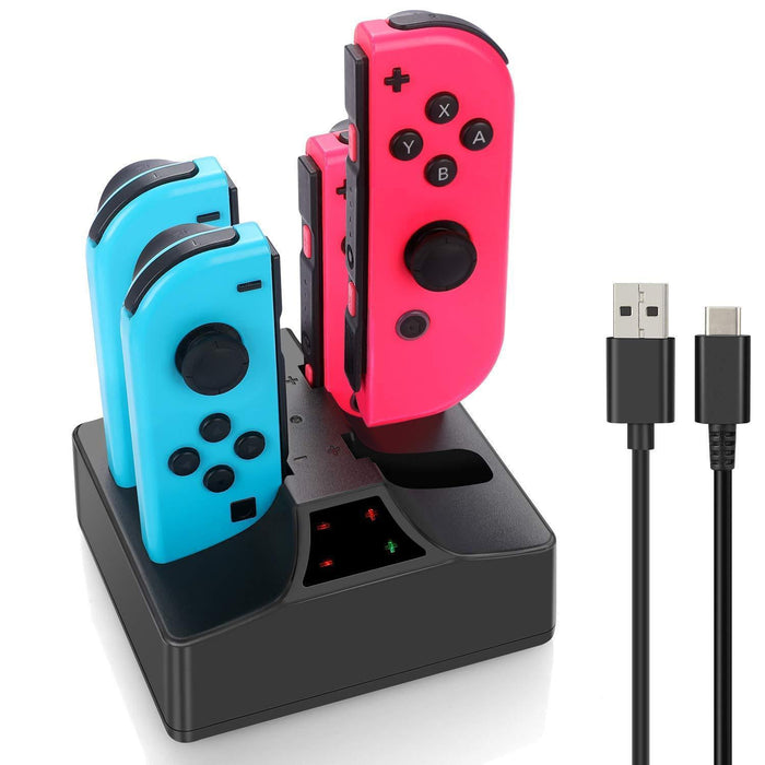 4 in 1 Charging Dock with Type C Cable for Nintendo Switch Joy-Cons Controller-Nintendo Switch Power Cords & Charging Stations-SAMA-brands-world.ca