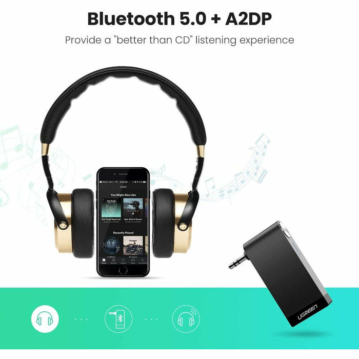 Bluetooth Receiver Portable Mini Music Audio Adapter 4.1 Car Auxiliary... UGREEN-brands-world.ca