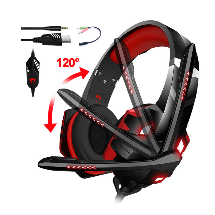 Gaming Headset G9000Max Red with Noise Isolating 120° Adjustable Omnidirectional Mic 40mm Driver