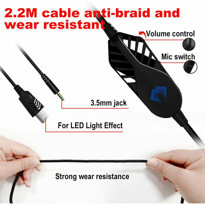 Gaming Headset G9000Max Blue with Noise Isolating 120° Adjustable Omnidirectional Mic 40mm Driver