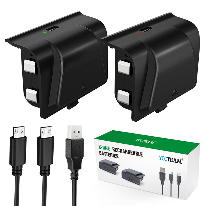 Rechargeable Battery Pack for Xbox One Controllers – 2 x 1200mAh Ni-MH Batteries with LED Charging Indicator
