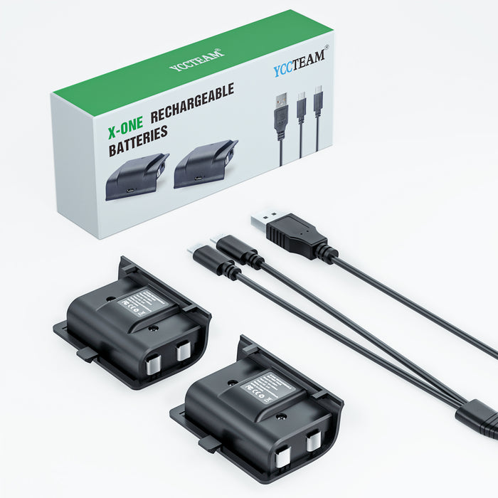 Rechargeable Battery Pack for Xbox One Controllers – 2 x 1200mAh Ni-MH Batteries with LED Charging Indicator