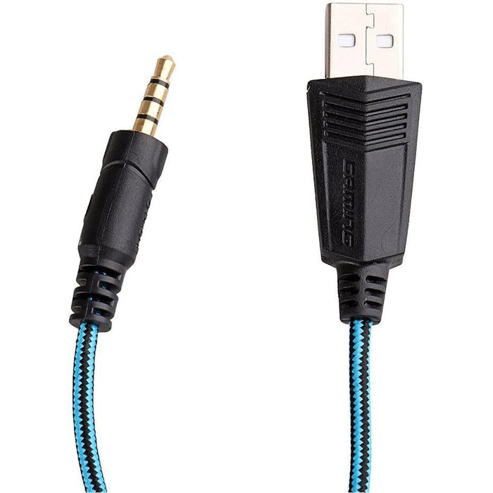 AFUNTA Gaming Headset for Playstation 4 PS4 New Xbox One Tablet PC 1, Blue-Gaming Headsets-AFUNTA-brands-world.ca