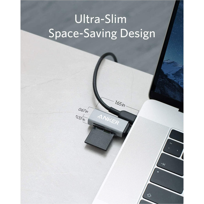 Anker SD Card Reader, 2-in-1 USB C Memory Reader for SDXC, SDHC, SD,...-Card Readers & Adapters-Anker-brands-world.ca