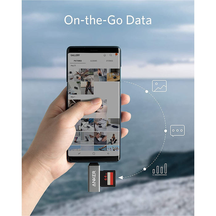 Anker SD Card Reader, 2-in-1 USB C Memory Reader for SDXC, SDHC, SD,...-Card Readers & Adapters-Anker-brands-world.ca