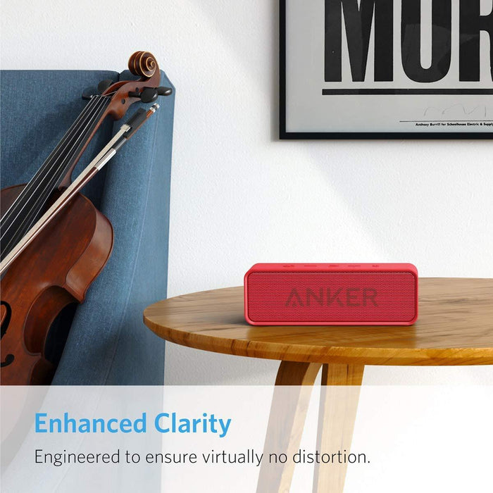 Anker SoundCore Bluetooth Speaker with 24-Hour Playtime, 66-Foot Red-Portable Audio-Anker-brands-world.ca