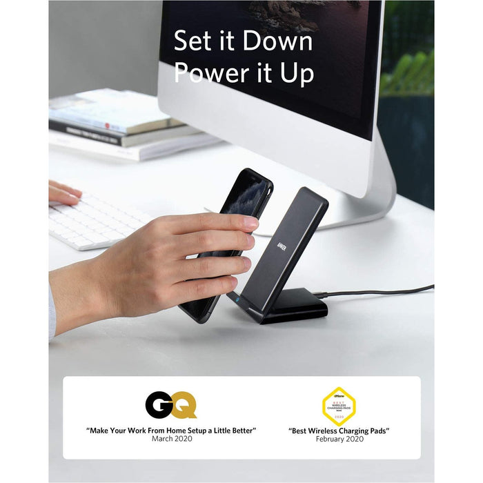 Anker Wireless Charger, 10W Max PowerWave Stand Upgraded, Qi-Certified,...-Wireless Chargers-Anker-brands-world.ca