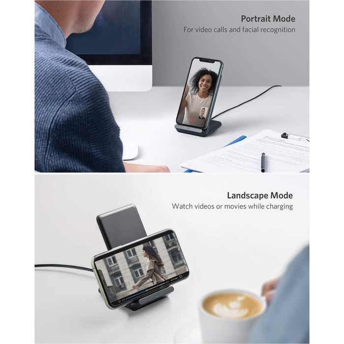 Anker Wireless Charger, 10W Max PowerWave Stand Upgraded, Qi-Certified,...-Wireless Chargers-Anker-brands-world.ca