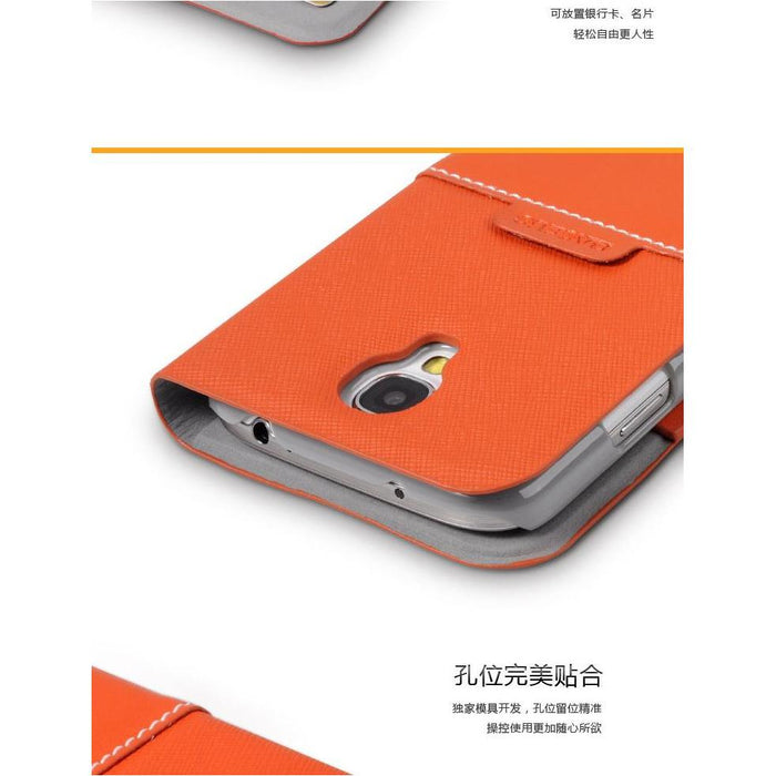 BASEUS diary leather case samsung notepad srs galaxy g-s4 21709 orange-Samsung Galaxy S4 Cases-Baseus-brands-world.ca