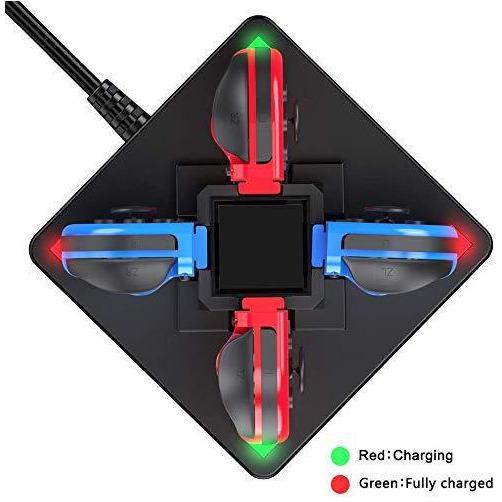 BENGOO Controller Charger Joy Con Compatible with Nintendo Switch, 4...-Nintendo Switch Power Cords & Charging Stations-Bengoo-brands-world.ca