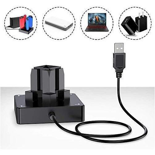 BENGOO Controller Charger Joy Con Compatible with Nintendo Switch, 4...-Nintendo Switch Power Cords & Charging Stations-Bengoo-brands-world.ca