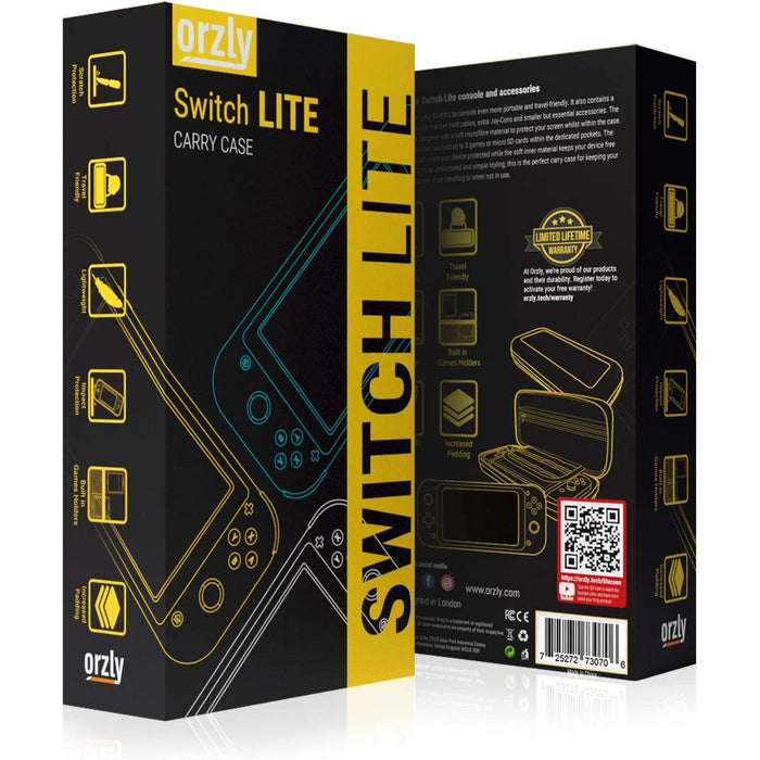 Carry Case for Nintendo Switch Lite with Game Cartridge Holders and Blue-Nintendo Switch Skins, Faceplates & Cases-Orzly-brands-world.ca