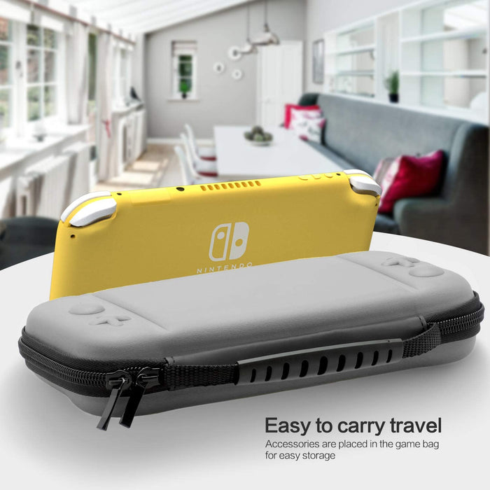 Carrying Case for Nintendo Switch Lite - Gray-Nintendo Switch Skins, Faceplates & Cases-HEATFUN-brands-world.ca