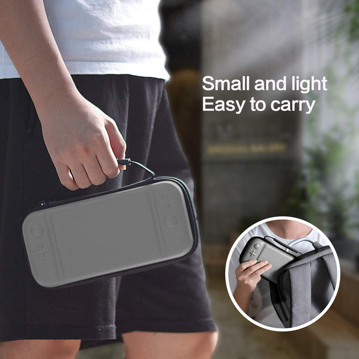 Carrying Case for Nintendo Switch Lite - Gray-Nintendo Switch Skins, Faceplates & Cases-HEATFUN-brands-world.ca