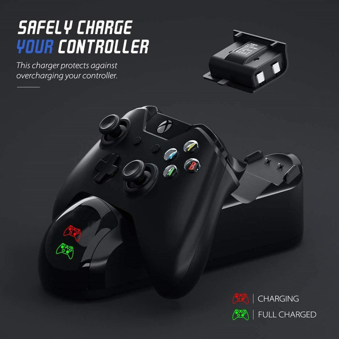 Charging Station for Xbox One with 2pcs 1200mAh Rechargeable Battery (One,One S,Elite Controller )-Xbox One Power Supplies & Battery Packs-SAMA-brands-world.ca