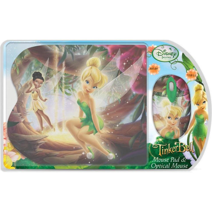 Disney Mouse Pad & Optical mouse Fairies-Wired Mice-DISNEY-brands-world.ca