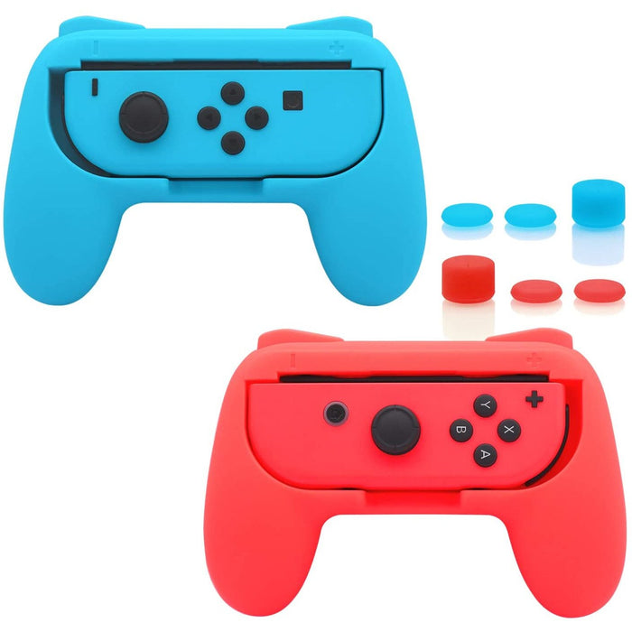 FastSnail Grip Kit for Nintendo Switch Joy-Con Controller (Blue Blue and Red-Nintendo Switch Skins, Faceplates & Cases-FASTSNAIL-brands-world.ca