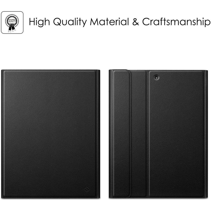 Fintie Keyboard Case for iPad 9.7 2018 with Built-in Pencil Holder, Black-Tablet & iPad Cases-Fintie-brands-world.ca
