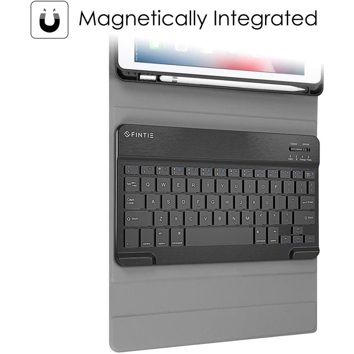 Fintie Keyboard Case for iPad 9.7 2018 with Built-in Pencil Holder, Black-Tablet & iPad Cases-Fintie-brands-world.ca