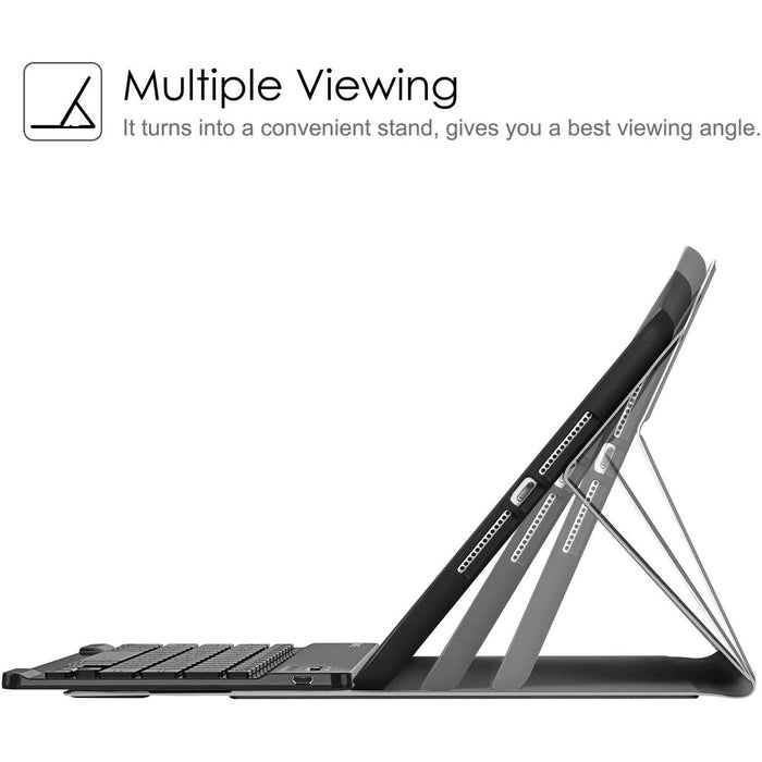 Fintie Keyboard Case for iPad 9.7 2018 with Built-in Pencil Holder, Black-Tablet & iPad Cases-Fintie-brands-world.ca