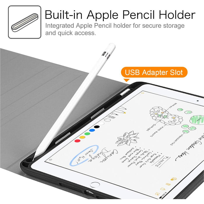 Fintie Keyboard Case for iPad 9.7 2018 with Built-in Pencil Holder, Black-Tablet & iPad Cases-Fintie-brands-world.ca