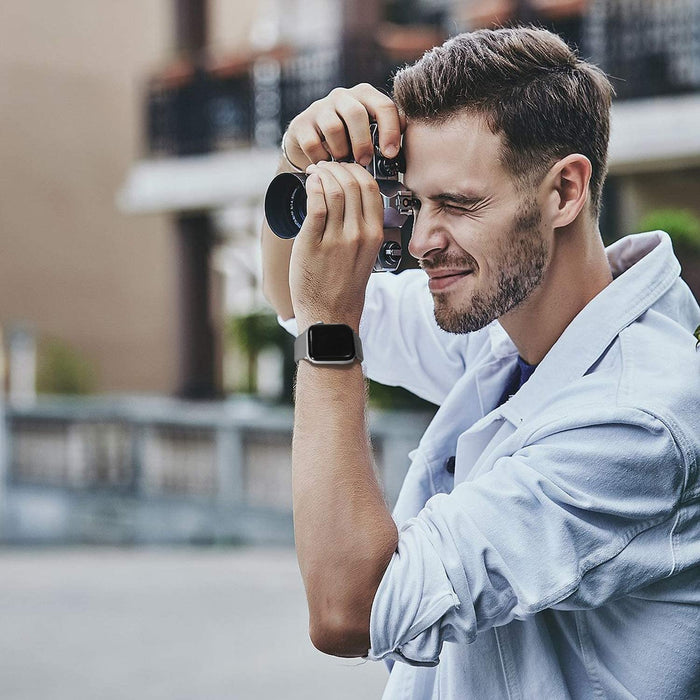 Fullmosa Compatible with Apple Watch Band 38mm/40mm, Grey + smoky grey buckle-Apple Watch Bands & Straps-Fullmosa-brands-world.ca