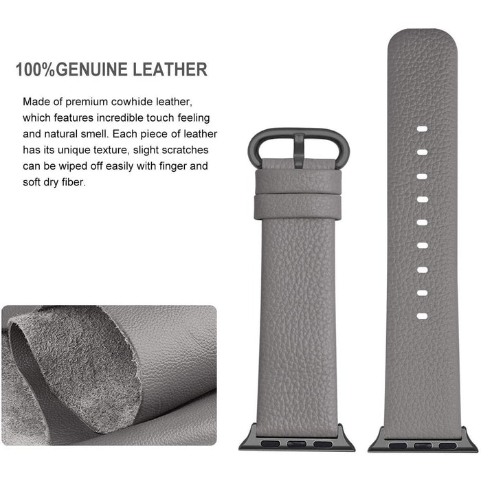 Fullmosa Compatible with Apple Watch Band 38mm/40mm, Grey + smoky grey buckle-Apple Watch Bands & Straps-Fullmosa-brands-world.ca