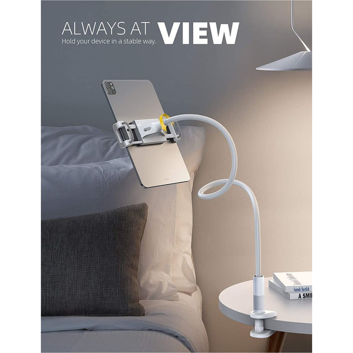 Gooseneck Tablet Holder Mount, iPad Stand - Lamicall Flexible white-Tablet & iPad Stands-Lamicall-brands-world.ca