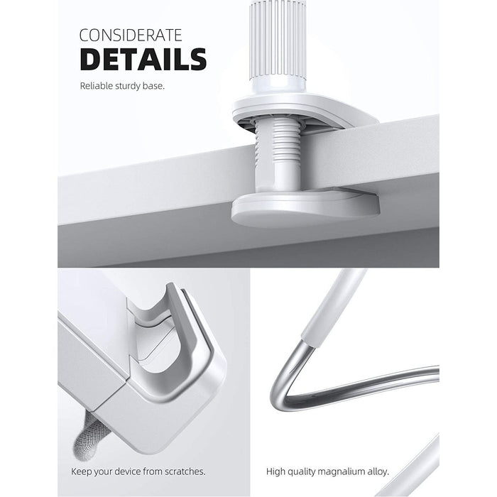 Gooseneck Tablet Holder Mount, iPad Stand - Lamicall Flexible white-Tablet & iPad Stands-Lamicall-brands-world.ca