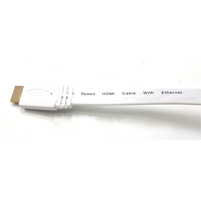 High Speed Flat HDMI To HDMI Cable 5m White-HDMI Cables-V-MAX-brands-world.ca