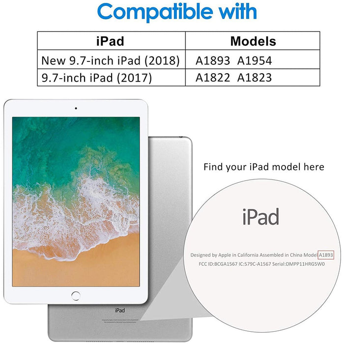 JETech Case for iPad (9.7-Inch, 2018/2017 Model, 6th/5th Generation), Black-Tablet & iPad Cases-JETech-brands-world.ca