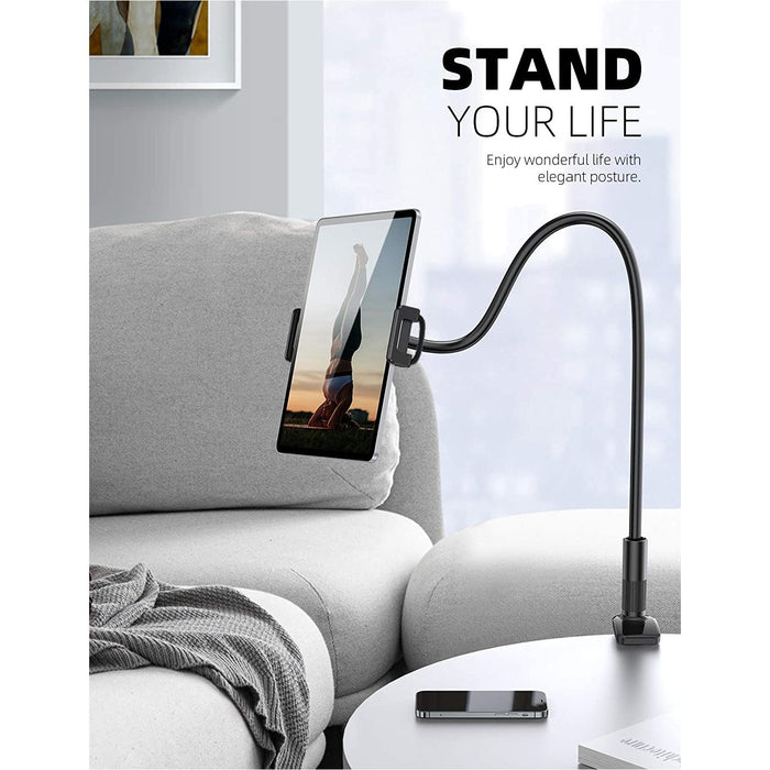 Lamicall Gooseneck Tablet Stand, iPad Stand Holder - Flexible Black-Tablet & iPad Stands-Lamicall-brands-world.ca