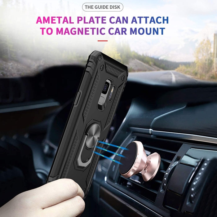 LeYi for Samsung Galaxy S9 Case with Ring Holder (for CAN YSM FS SAM Black-Samsung Galaxy S9 Cases-LeYi-brands-world.ca