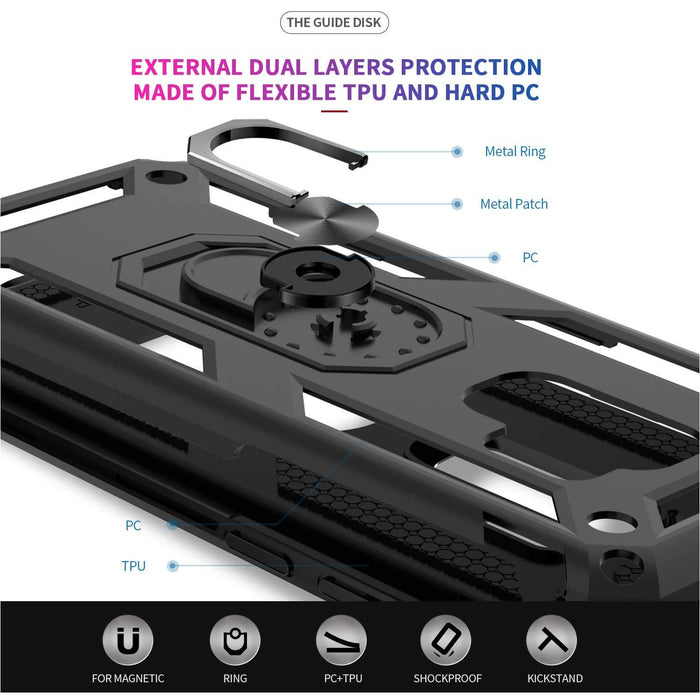 LeYi for Samsung Galaxy S9 Case with Ring Holder (for CAN YSM FS SAM Black-Samsung Galaxy S9 Cases-LeYi-brands-world.ca