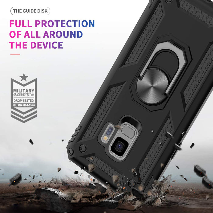 LeYi for Samsung Galaxy S9 Case with Ring Holder (for CAN YSM FS SAM Black-Samsung Galaxy S9 Cases-LeYi-brands-world.ca