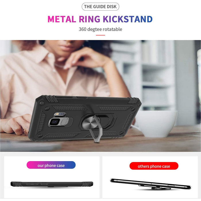 LeYi for Samsung Galaxy S9 Case with Ring Holder (for CAN YSM FS SAM Black-Samsung Galaxy S9 Cases-LeYi-brands-world.ca