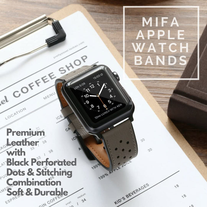 Mifa Compatible w/Apple Watch Band 5 4 44mm 42mm 40mm / 38mm, Oyster-Apple Watch Bands & Straps-MODERN IDEAS-brands-world.ca