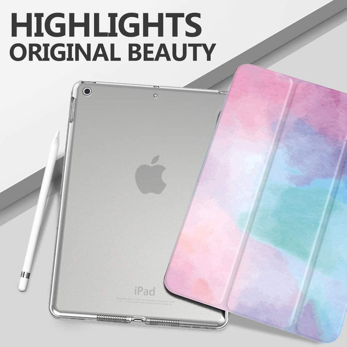 MoKo Case Fit New iPad 8th Gen 2020 / 7th Generation 2019, Water Color-Tablet & iPad Cases-MoKo-brands-world.ca