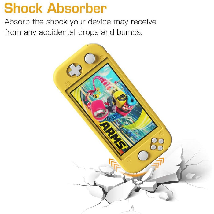 MoKo Case for Nintendo Switch Lite, Silicone Protective Rubber Cover, Yellow-Nintendo Switch Skins, Faceplates & Cases-MoKo-brands-world.ca