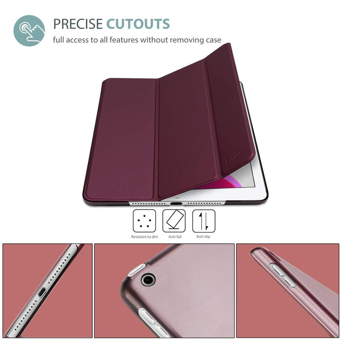 ProCase iPad 10.2 Case 2019 7th Generation Case, Slim Stand Hard Wine-Tablet & iPad Cases-Procase-brands-world.ca