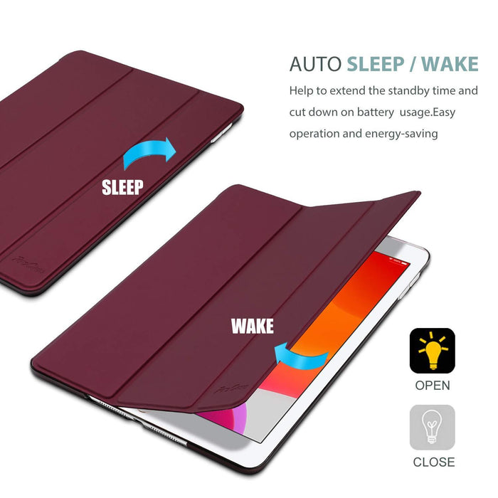 ProCase iPad 10.2 Case 2019 7th Generation Case, Slim Stand Hard Wine-Tablet & iPad Cases-Procase-brands-world.ca