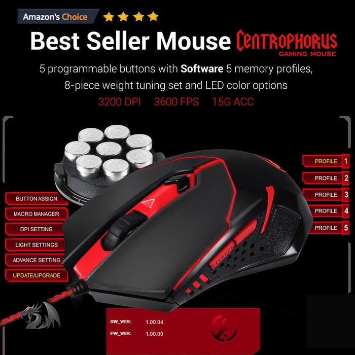 Redragon S101 Gaming Keyboard and Mouse Combo, RGB LED-Keyboard & Mouse Combos-Redragon-brands-world.ca