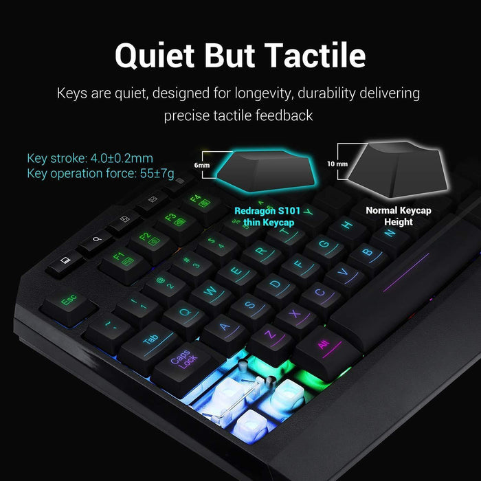 Redragon S101 Gaming Keyboard and Mouse Combo, RGB LED-Keyboard & Mouse Combos-Redragon-brands-world.ca
