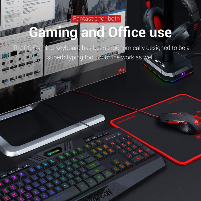 Redragon S101 Gaming Keyboard and Mouse Combo, RGB LED-Keyboard & Mouse Combos-Redragon-brands-world.ca