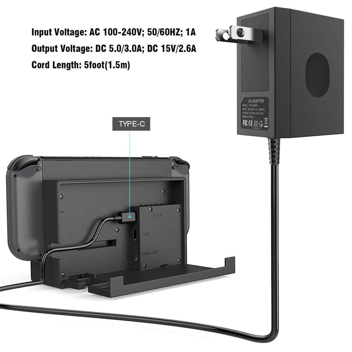 SA-SW001-Nintendo Switch Power Cords & Charging Stations-YCCSKY-brands-world.ca